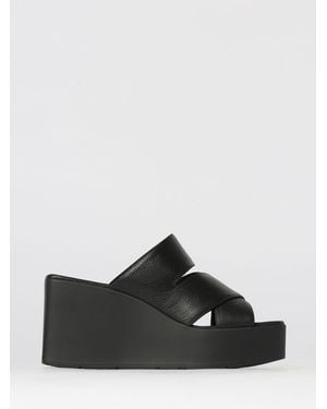 Vic Matié Vic MatiÉ Leather Wedge Sandal - Black