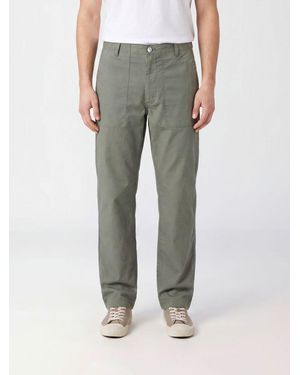 Edwin Cotton Straight Pants - Gray