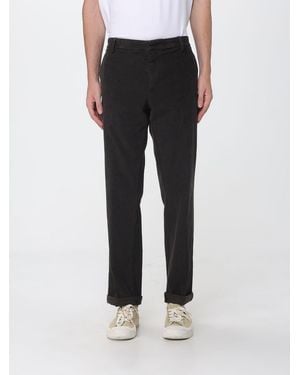 Dondup Gaubert Slim Fit Corduroy Chino Pants With Turn-Up Hem - Black