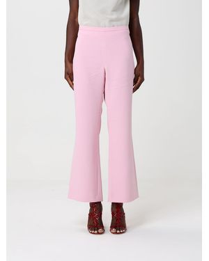 Alberta Ferretti Flared Crêpe Trousers - Pink