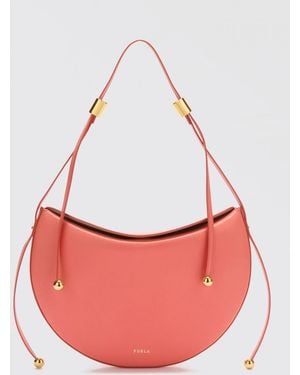 Furla Moonstone M Leather Bag - Pink