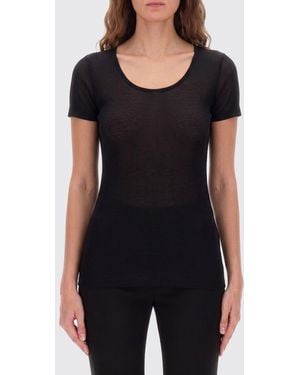 Roberto Collina Cotton T-Shirts - Black