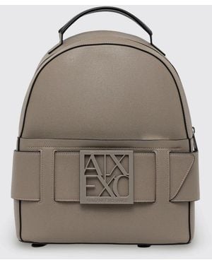 ARMANI EXCHANGE Faux Leather Backpack - Grey