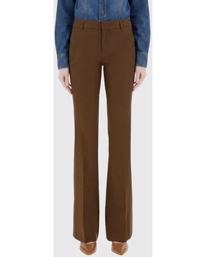 PT Torino Stretch Cotton Flared Pants - Brown