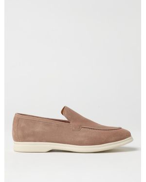 Tagliatore Suede Leather Slipon Loafers - Natural