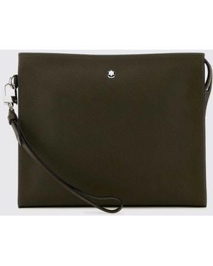 Montblanc Sartorial Saffiano Leather Clutch - Gray