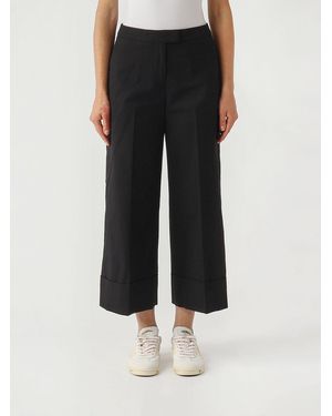 PT Torino Cotton Twill Cropped Pants - Black