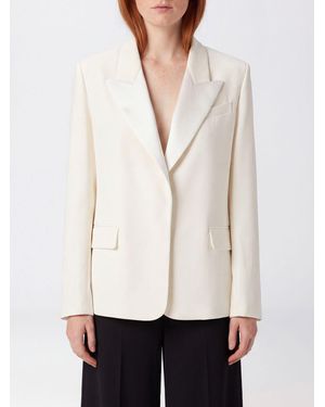 FEDERICA TOSI Single-Breasted Cropped Crêpe Blazer With Concealed Closure - White