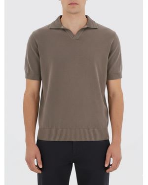 Paul & Shark Paul &Amp Shark Cotton Knit Polo Shirt - Grey