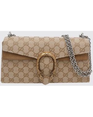 Gucci Bolso De Hombro Dionysus De Jacquard Monogram Gg Con Correa De Cadena - Marrón