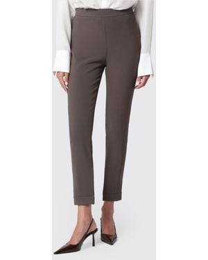 Victoria Beckham High-Waisted Slim Fit Pants - Gray