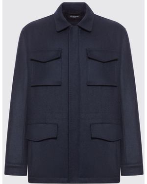Kiton Cashmere Overshirt - Blue