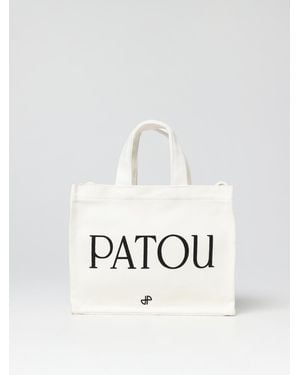 Patou Canvas Bag With Logo - White