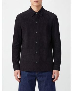 Salvatore Santoro Suede Shirt Jacket - Blue