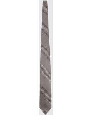 Tom Ford Tartan Silk Tie - White