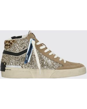 Crime London Sk8 Recut High-Top Trainers - White