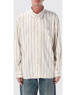 sunflower Striped Cotton Blend Shirt - Natural