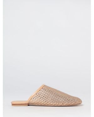 Stuart Weitzman Flache Bareitall Mules Aus Mesh-Nylon Mit Strass - Pink