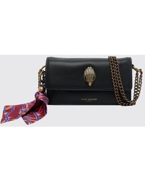 Kurt Geiger Sloane Rhinestone Logo Leather Mini Crossbody Bag - White