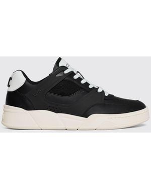 Celine Calfskin And Mesh Sneakers - Black