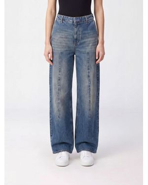 MM6 by Maison Margiela High-Waisted Wide-Leg Cotton Denim Jeans - Blue