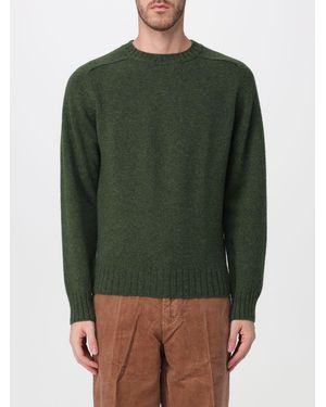 Sebago Pullover Mit Rundhalsausschnitt Aus Reiner Wolle Und Rippenbündchen - Grün