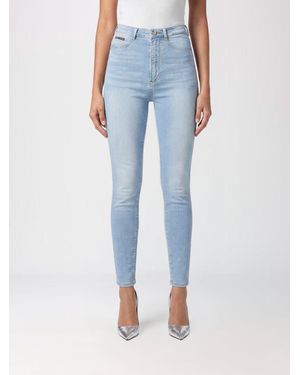 Philipp Plein High-Waisted Skinny Cropped Jeans - Blue