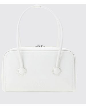 Marge Sherwood Boston Smooth Leather Shoulder Bag With Double Handle - White