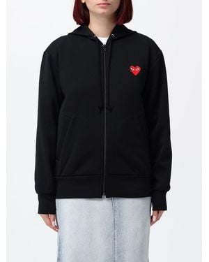 Comme des Garçons Comme Des GarÇ Ons Sudadera Relaxed Fit Con Capucha Y Cremallera En Jersey Con Logo - Negro