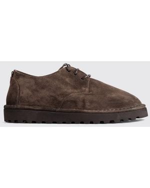 Marsèll Sancrispa Alta Pomice Suede Derby Shoes With Platform Sole - Brown