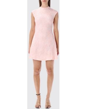 ROTATE BIRGER CHRISTENSEN Pink Embroidered Mesh Mini Dress