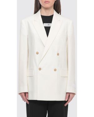 MM6 by Maison Margiela Double-Breasted Blazer - White