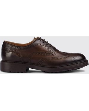 Doucal's Brogue-Derby Aus Glattem Kalbsleder Mit Gummisohle - Braun