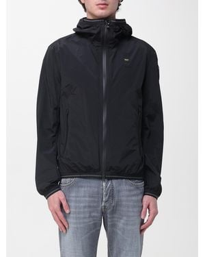 Blauer Hooded Polyester Windbreaker - Blue