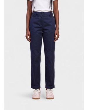 Aspesi Slim Fit Stretch Cotton Pants - Blue