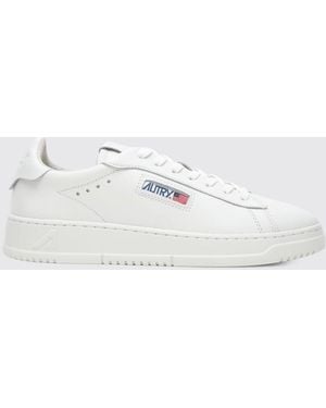 Autry Baskets Dallas Low Bicolores En Cuir De Veau Lisse Avec Logo - Blanc