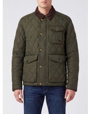 Polo Ralph Lauren Quilted Nylon Jacket With Corduroy Collar - Green