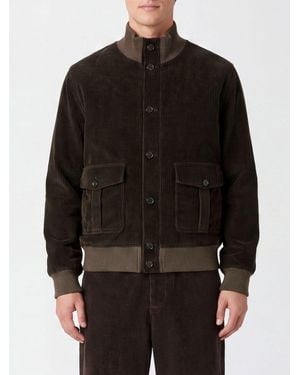 Circolo 1901 Velvet Bomber Jacket With High Collar And Elasticated Cuffs - Black