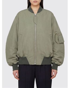 The Attico Cazadora Bomber Corta De Corte Relajado Y Hombros Caídos - Gris