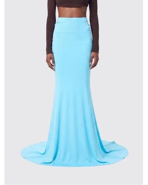 Tom Ford Langer Jerseyrock Mit Schleppe - Blau