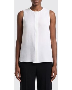 Emporio Armani Crêpe Sleeveless Top - White