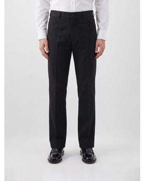 Amiri Slim Fit Cotton Twill Tailored Pants - Black