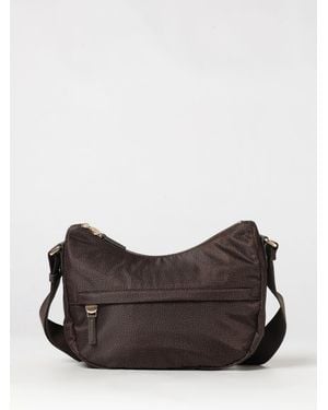 Borbonese Luna Polka Dot Recycled Nylon Crossbody Bag - Brown