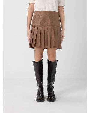 Fendi Silk Mini Skirt - Natural
