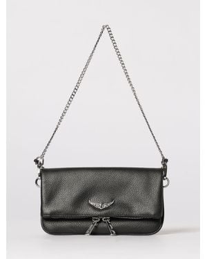 Zadig & Voltaire Zadig &Amp Voltaire Pochette Rock De Piel Granulada - Gris