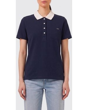 A.P.C. Cotton Polo Shirt - Blue