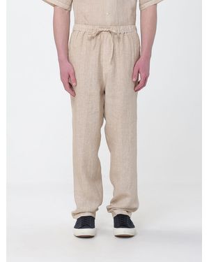 120% Lino Linen Drawstring Trousers - Natural