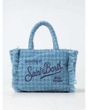 Mc2 Saint Barth Borsa Wooly Colette Con Frange - Blu