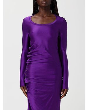 Rabanne Stretch Jersey Top - Purple