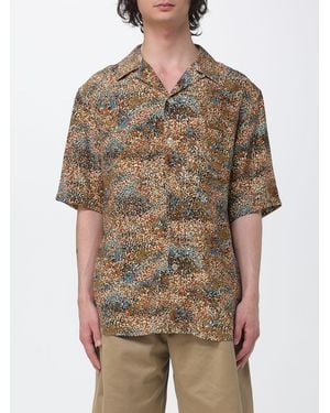 Saint Laurent Printed Viscose Shirt - Brown